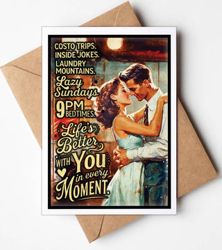 Cute Funny Handmade Vintage Valentine Cards for Her Him Yes
