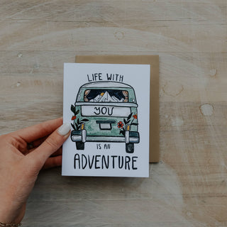 Life with You Van Greeting Card