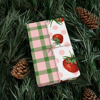 Gift Wrap Papers - Strawberry Pattern - Stylish and Festive Wrapping for Birthdays and Special Occasions