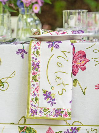 Napkin Linens cloth Violets Napkin Set of 4
