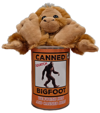 Canned Bigfoot | Stuffed Animal Plush | Funny Jokes Big Foot: Pop Top Lid