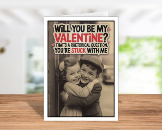 Funny Vintage Handmade Cute Valentine Cards for Her, Him