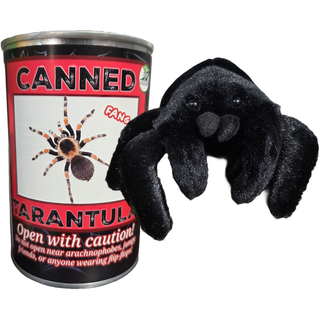 Canned Tarantula - Bug Insect Plush Gift in Can w/Jokes: Pop Top Lid