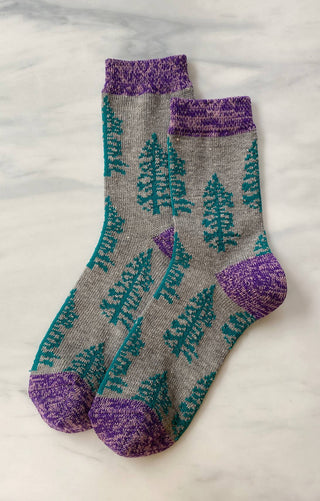 Tree Replant Pairs CA/OR/WA/US Forest  Donation Socks: Mustard / Oregon