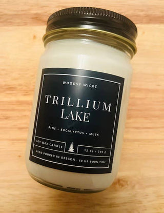 Trillium Lake Candle Portland Oregon PNW 12oz jar