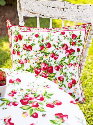 Strawberry Cushion Cover April Cornell cotton farmhouse pillowcase home decor