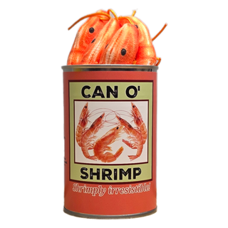 Can O' Shrimp - EcoFriendly Plush Gift for Fishermen w/Jokes: Pop Top Lid