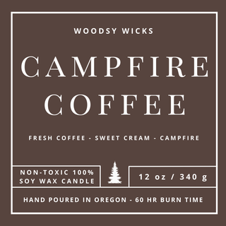 Campfire Coffee Candle - 100% Soy Wax - Nontoxic : 4oz / Wood Wick