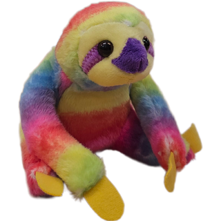 Buttercup the Canned Rainbow Sloth Stuffed Animal Plush: Pop Top Lid