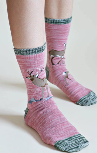 Deer Replant Pairs CA/OR/WA/US Forest Donation Socks: Rose / Oregon