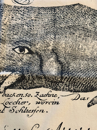 The Whale Canvas Floor Cloth custom-made wall hanging made USA