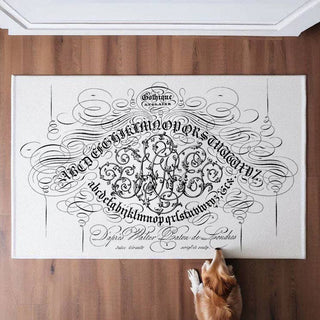 Gothique Canvas custom made buttermilk floor cloth wall art USA made