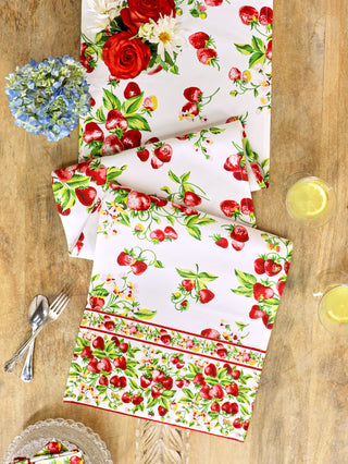 Strawberry Table Runner April Cornell cotton home décor table runner