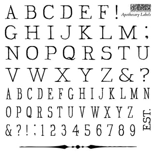 Apothecary Labels IOD stamp new small size