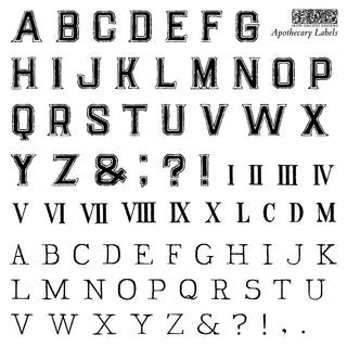 Apothecary Labels IOD stamp new small size