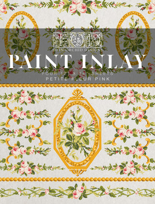 PETITE FLEUR PINK IOD PAINT INLAY