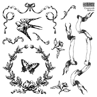 IOD 2025 Countryside Memoirs Rubber Silicone Stamp Home Decor DIY Furniture Craft Stamps Reusable Stamping Tool Walls, Custom Decor, and Crafting Project