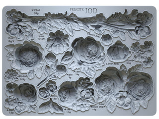 IOD Mould Felicite Iron Orchid Designs silicone mould embellishment applique for furniture home décor mix media baking arts and craft and more