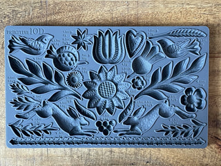 IOD Primitive Iron Orchid Designs silicone mould embellishment applique for furniture home décor mix media baking arts and craft and more