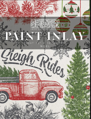 Paint Inlay IOD Noel Holiday Paint Inlay Paint Transfers for crafts, craft supply, furniture embellishment