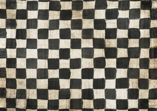 Checks Hand Painted Checks A4 Rice Decoupage Paper for Crafting || Decoupage Queen || Washi Rice Printed Napkin