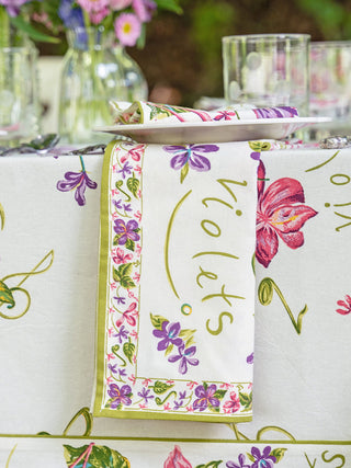 Napkin Linens cloth Violets Napkin Set of 4