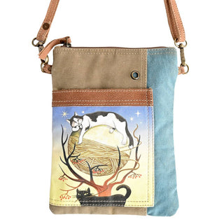 CATS OVER THE MOON PASSPORT BAG