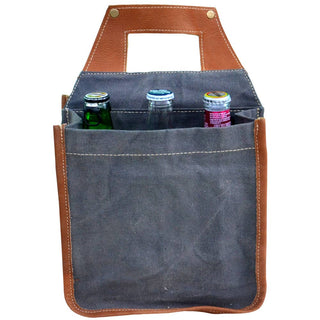 Blue Canvas & Flowers Beer Carrier