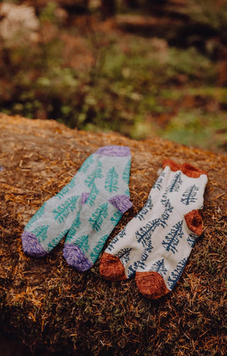 Tree Replant Pairs CA/OR/WA/US Forest  Donation Socks: Mustard / Oregon