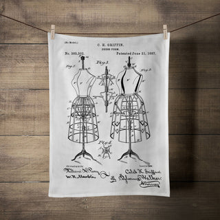 C.H. Griffin Dress Form Tea Towel One of a kind Print Holiday Gift wall art and home décor