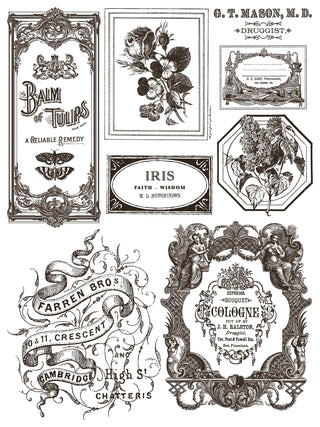 Floriography Paint Inlay IOD Summer Paint Inlay Transfer embellish furniture mixed media Journal Craft DIY Furniture Home Decor Mixed Media