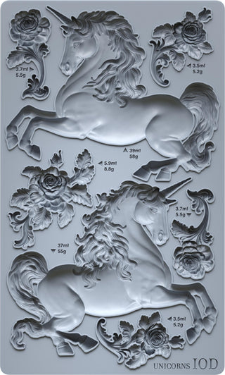 IOD  UNICORNS Iron Orchid Designs silicone mould