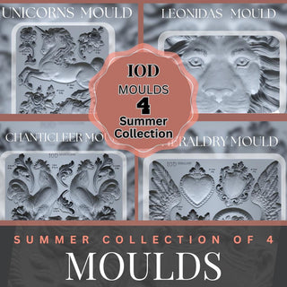 Heraldry IOD Mould Iron Orchid Designs silicone mould embellishment applique onlay for furniture home décor mix media art and craft