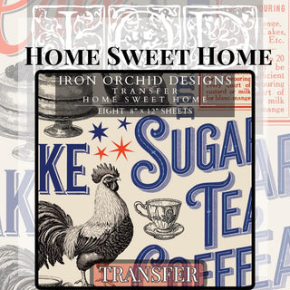IOD Home Sweet Home Rub-On Decal Transfer