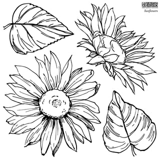 Stamp Sunflower IOD Garden stamp home decor Scrapbooking paper party craft supplies