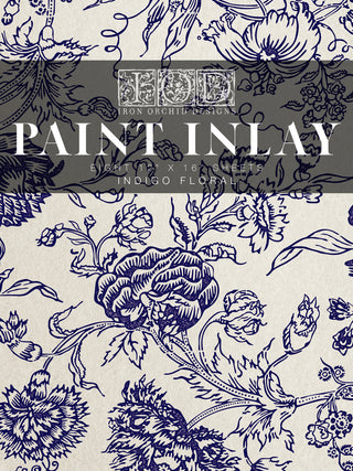 Paint Inlay Indigo Floral IOD