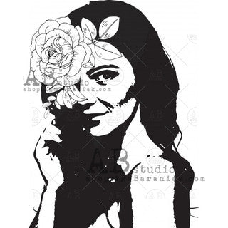 Decoupage Queen Paper AB Studios Face Black & White