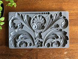 IOD Acanthus ScrollIron Orchid Designs silicone mould embellishment applique for furniture home décor mix media baking arts and craft and more