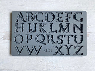 IOD Victoria Alphabet Iron Orchid Designs silicone mould  applique for furniture home décor mixed media baking arts and craft and more