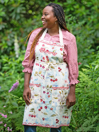 Cherry Cherry Chef Apron - Red Blue: Plus