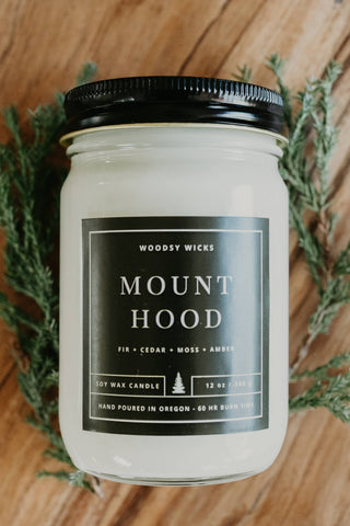 Mount Hood Oregon - National Park - PNW - Wood Wick Candle 12oz