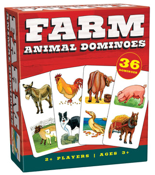 Farm Animal Dominoes Game for Ages 3+
