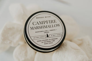 4oz candles Gift Candles Corporate Gifts Pacific Northwest: Wild huckleberry / Crackling Wood Wick