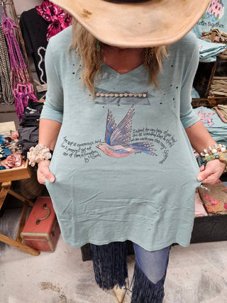 Worth More Than Many Sparrows Tattered shirt: Lxl