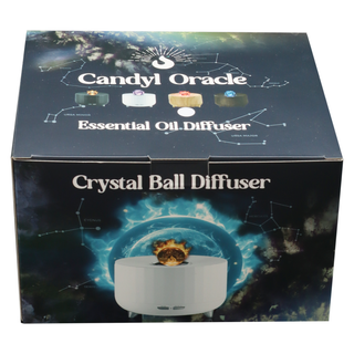 Candyl Oracle Crystal Ball Flame Essential Oil Diffuser: Black