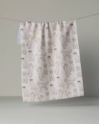 Doodle Daze Tea Towel: Poppy