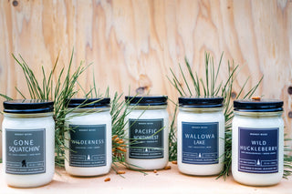 Bigfoot Gone Squatchin' Candle - Soy Wax - Sasquatch: 12oz / Wood Wick