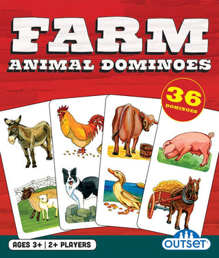 Farm Animal Dominoes Game for Ages 3+