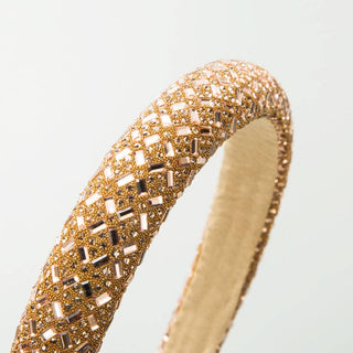 Baroque Rhinestone Headband Chic Simple Design for Women: White