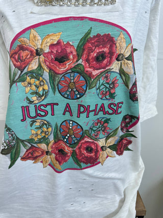 It's Just a Phase Tattered Shirt: Lxl